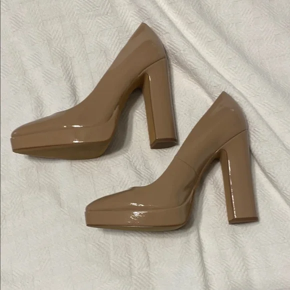 Jessica Simpson Glossy Brown Heels - Picture 3 of 7